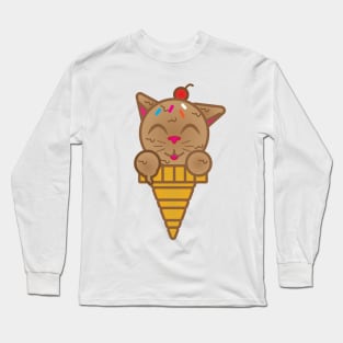 Kitty Cone (with sprinkles) Long Sleeve T-Shirt